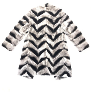 Volare Rex Chinchilla Fur Trench Coat - Dudes Boutique