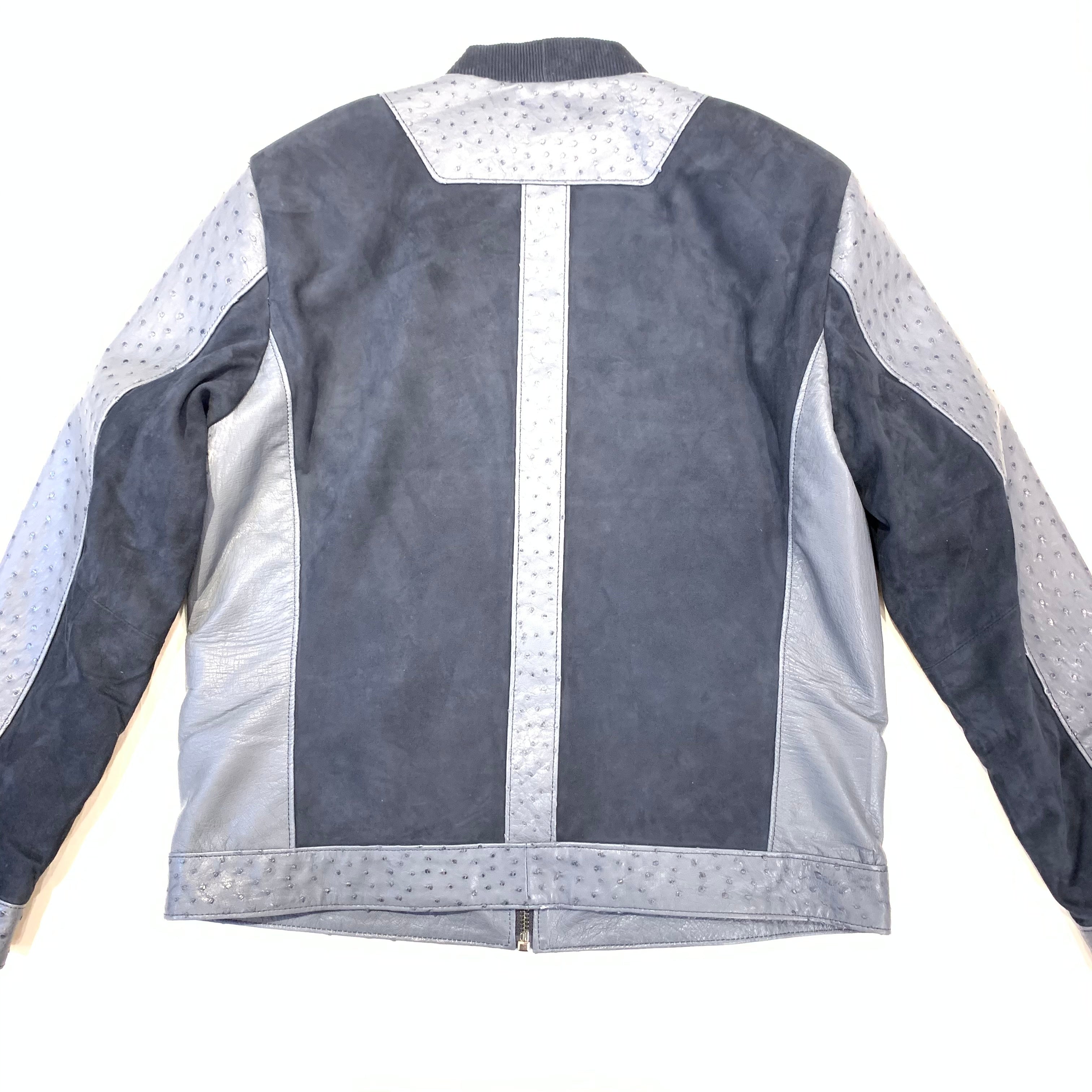 Barya NewYork Ostrich Quill Suede Bomber Jacket - Dudes Boutique