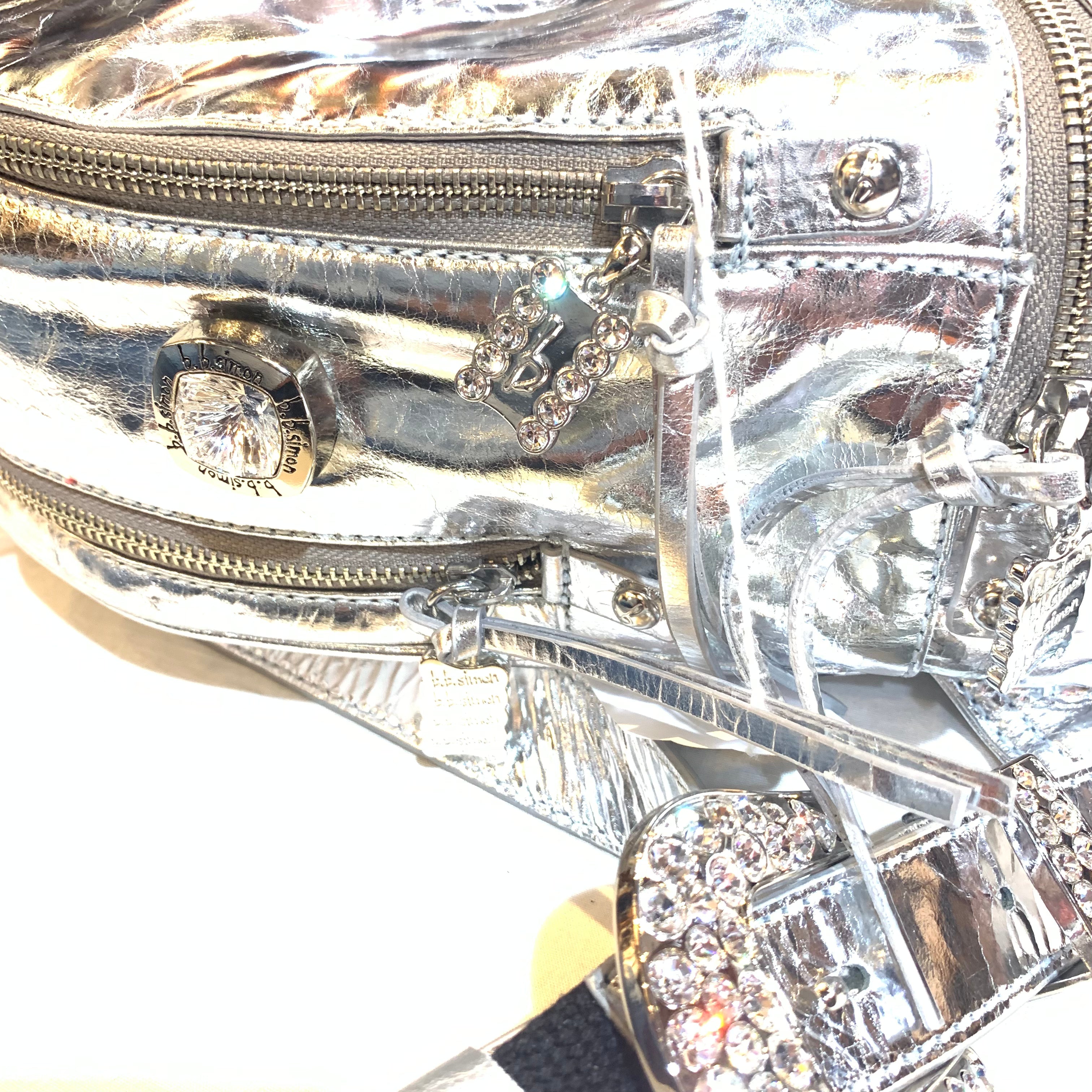 b.b. Simon Medium Backpack - Silver - Dudes Boutique