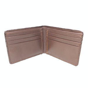 Kashani Brown Soft Alligator Belly Bi-Fold Wallet - Dudes Boutique