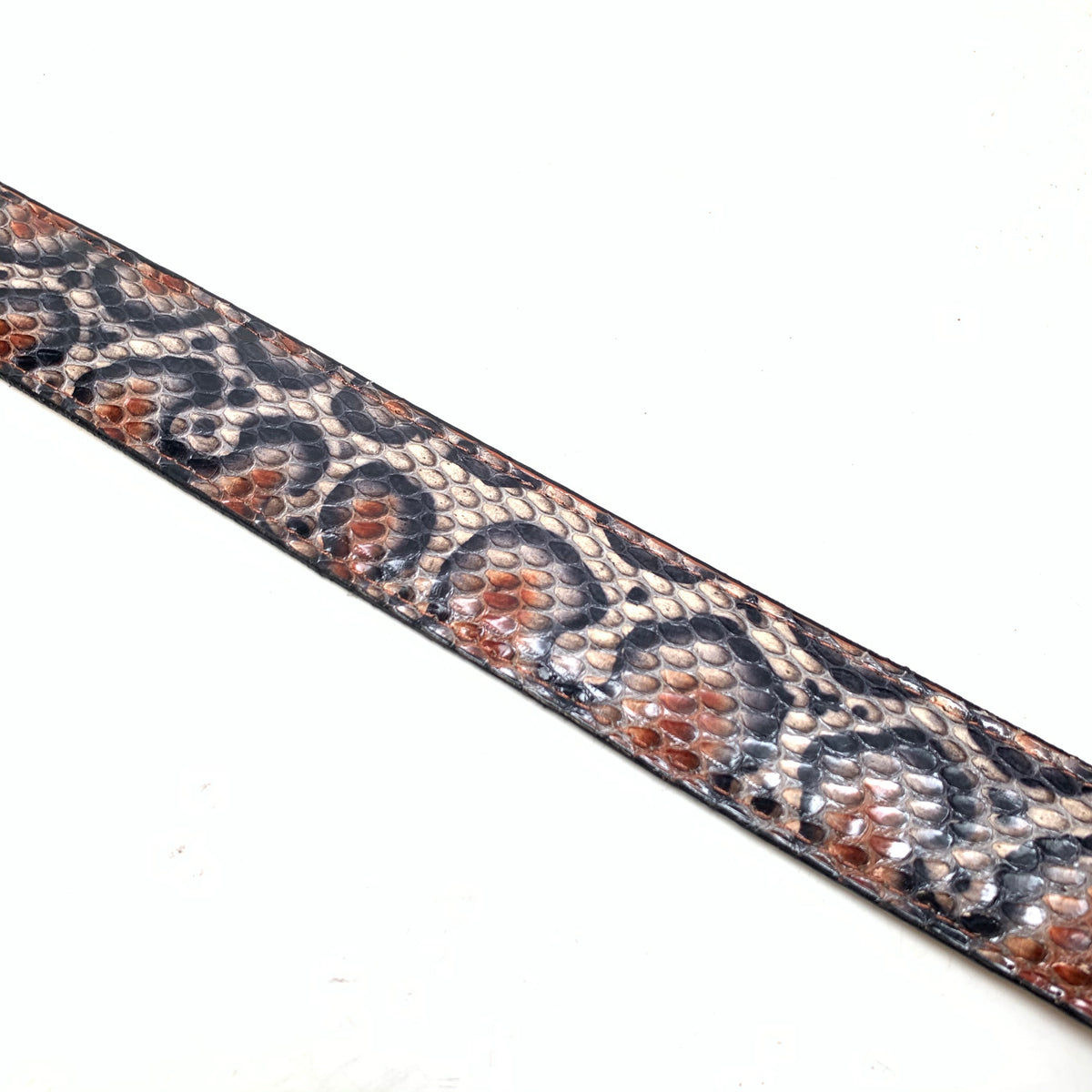 Los Altos Multicolored Cobra Head Snakeskin Belt - Dudes Boutique