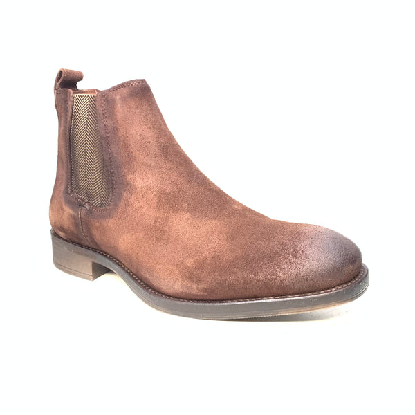 Asher Green Brown Suede Chelsea Boots - Dudes Boutique