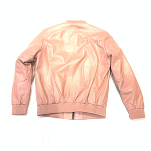 Kashani Salmon Perforated Lambskin Bomber Jacket - Dudes Boutique