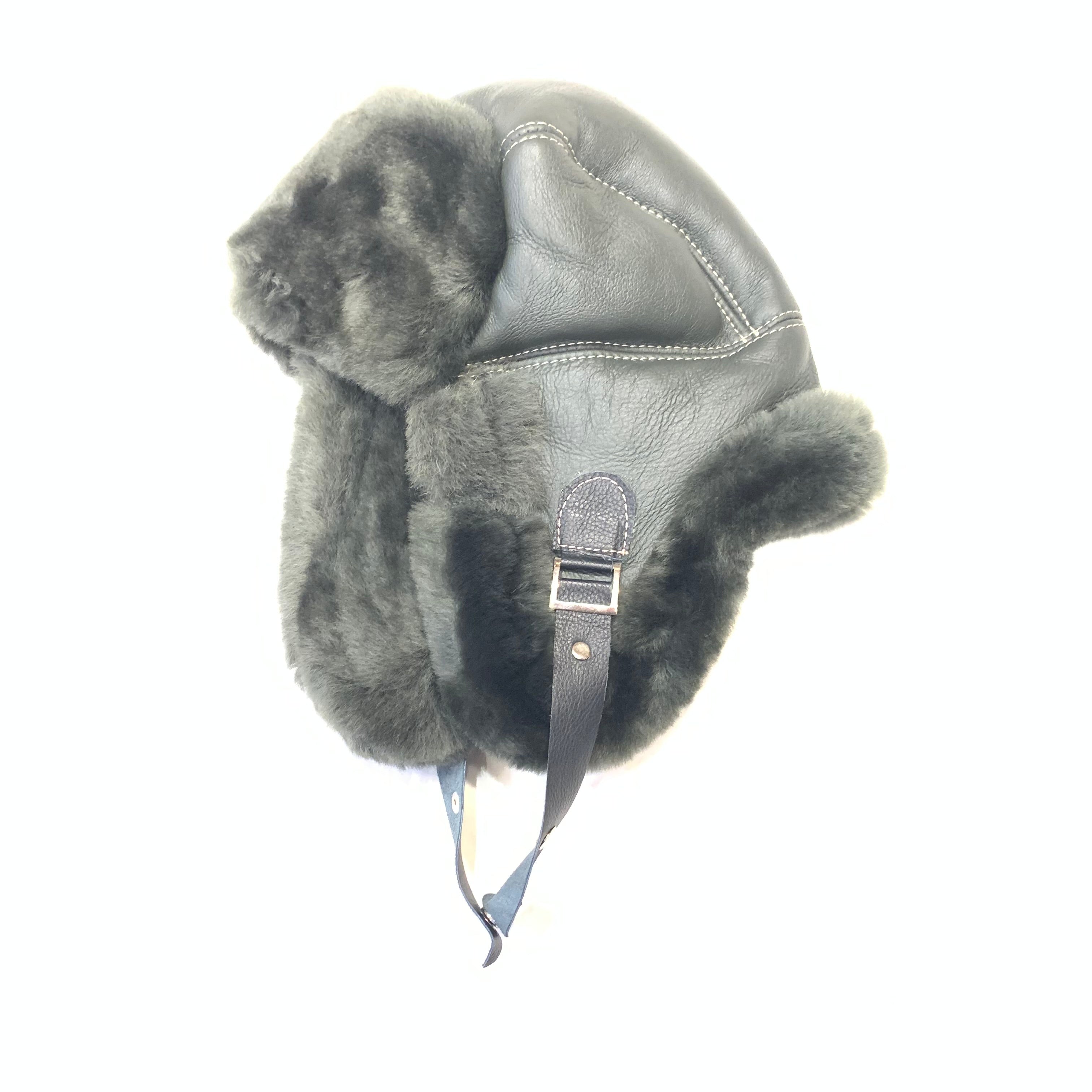 Kashani Olive Green Shearling Aviator Hat - Dudes Boutique