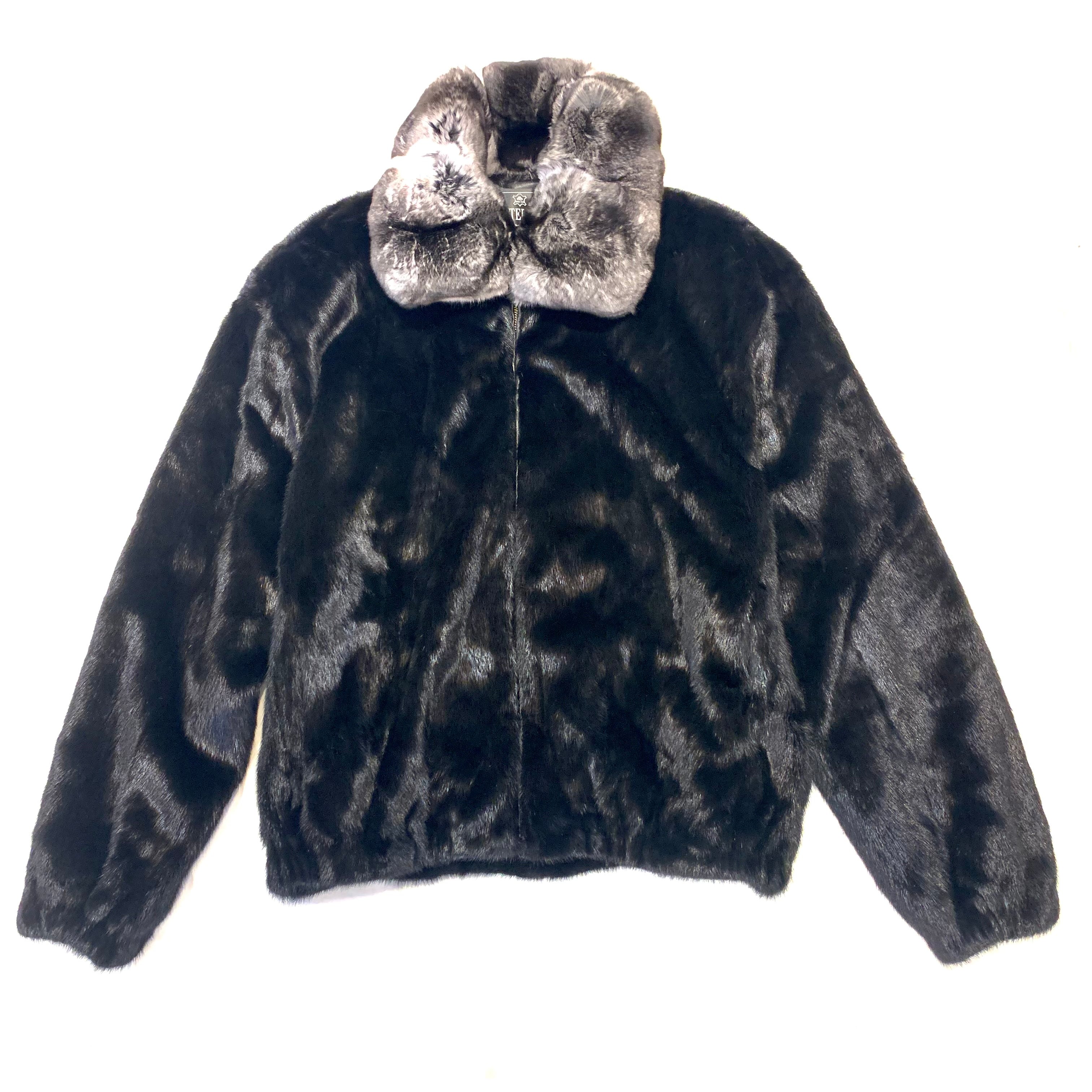 Kashani Chinchilla Collar Full Mink Fur Coat - Dudes Boutique