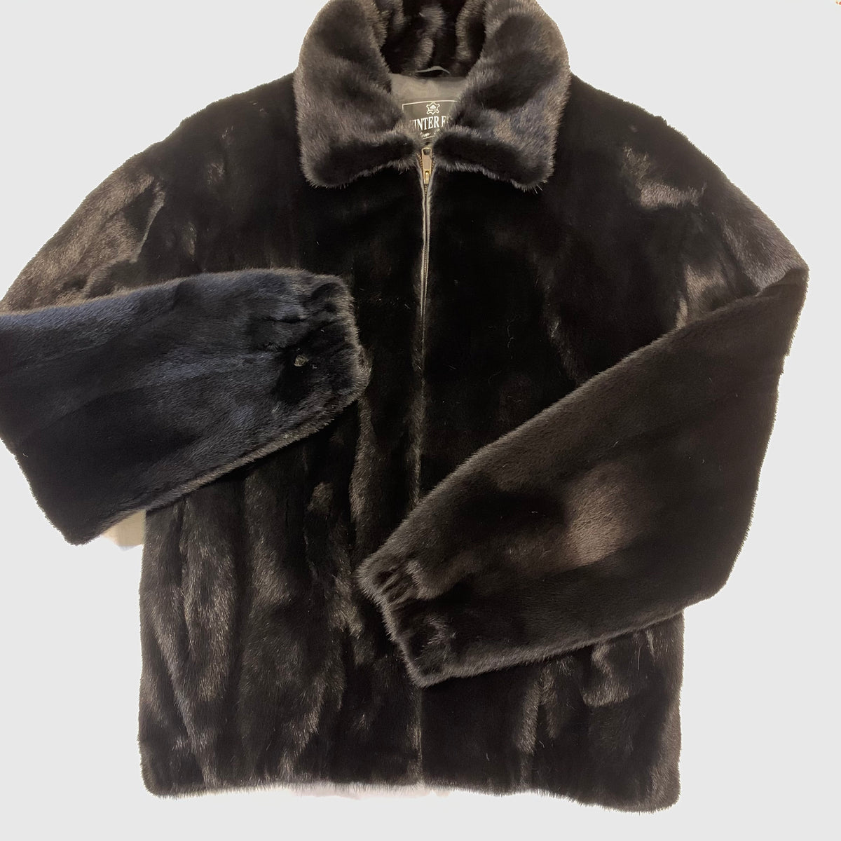 Kashani Black Full Mink Fur Coat - Dudes Boutique