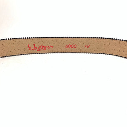 b.b. Simon 'Red War' Pony Hair Studded Crystal Belt - Dudes Boutique
