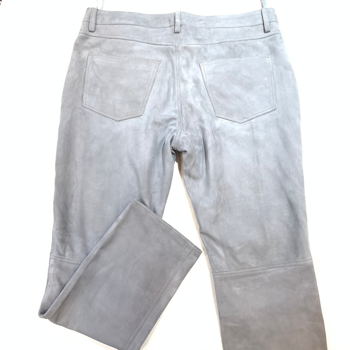 Kashani Men's Grey Suede Straight Cut Pants - Dudes Boutique