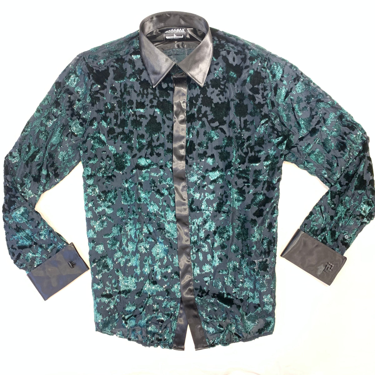 Barabas SOPHISTICATED Emerald Shine Button Up Shirtj - Dudes Boutique