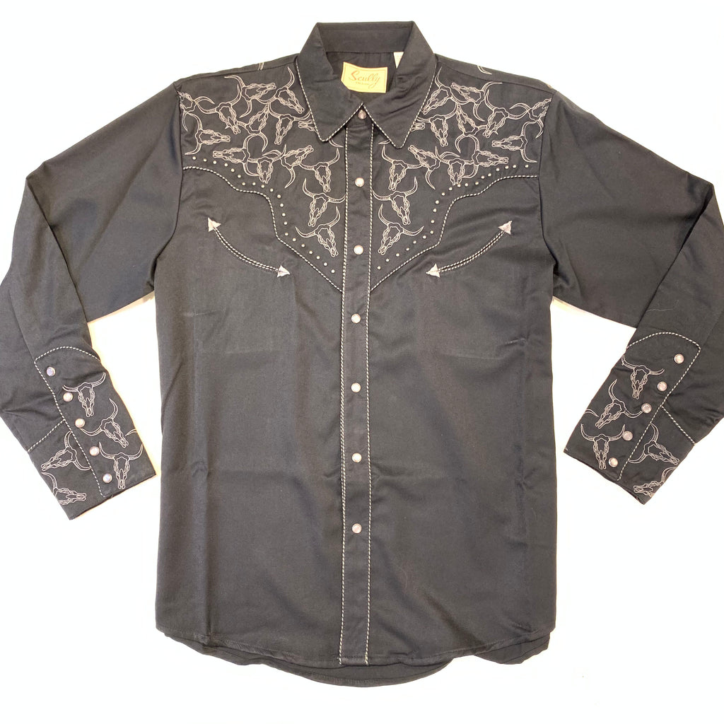 Scully Men's Bull Head Rodeo Western Shirt - Dudes Boutique