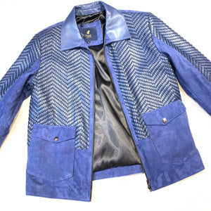 Kashani Men's Two Tone Blue Double Pocket Jacket - Dudes Boutique