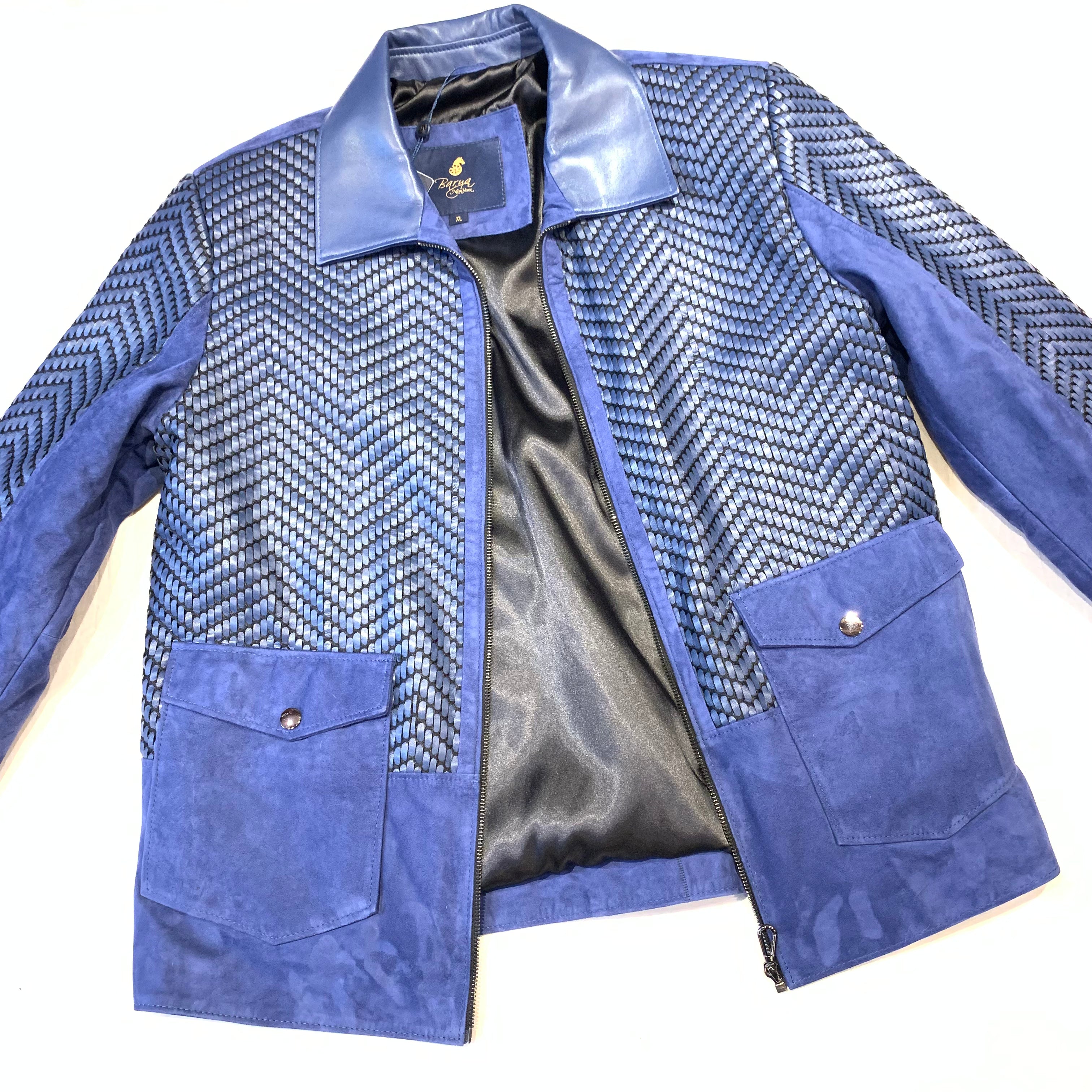 Kashani Men's Two Tone Blue Double Pocket Jacket - Dudes Boutique