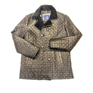 Barya NewYork Black Quilted Lambskin Peacoat - Dudes Boutique