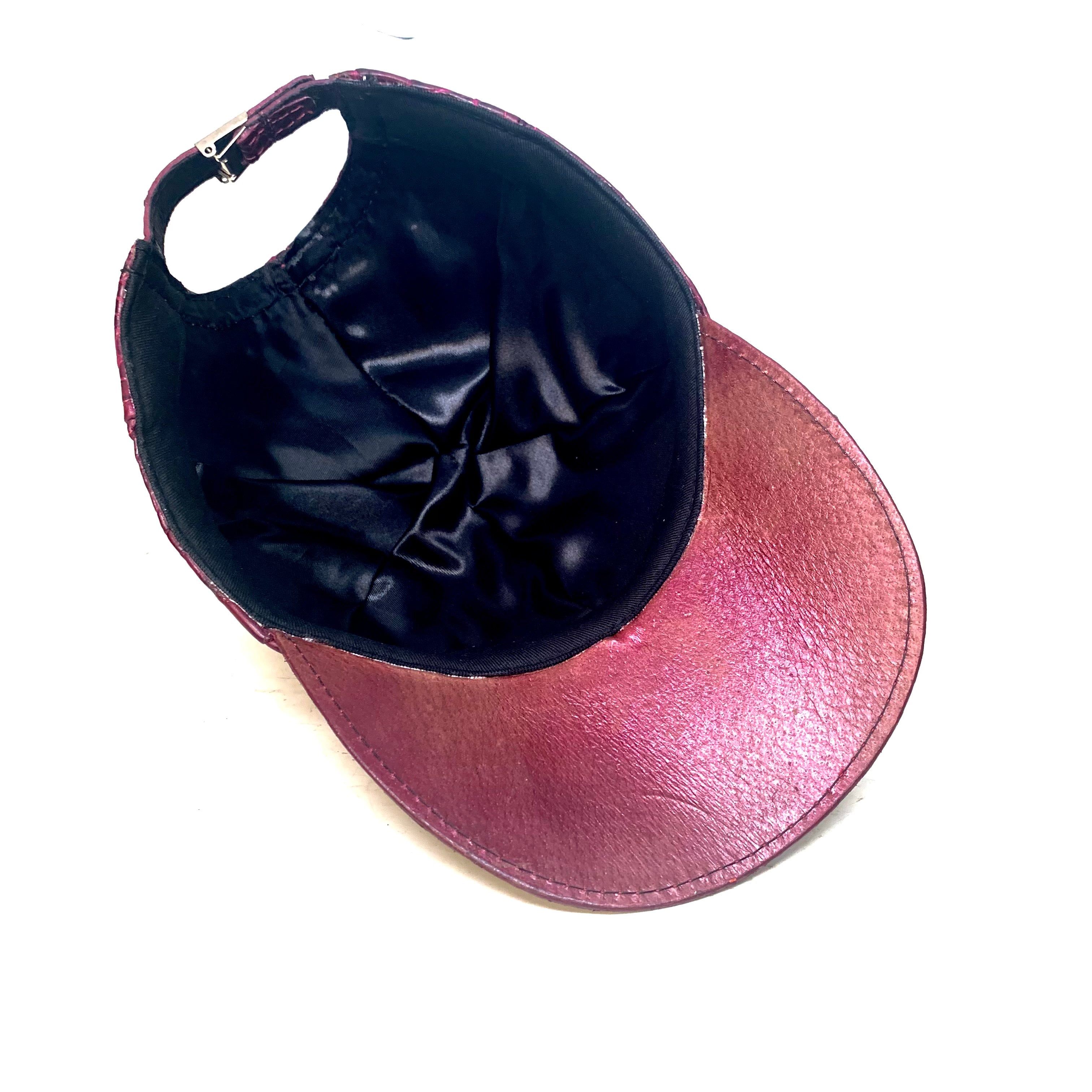 Kashani Soft All Over Alligator Strapback Hat / WINE - Dudes Boutique