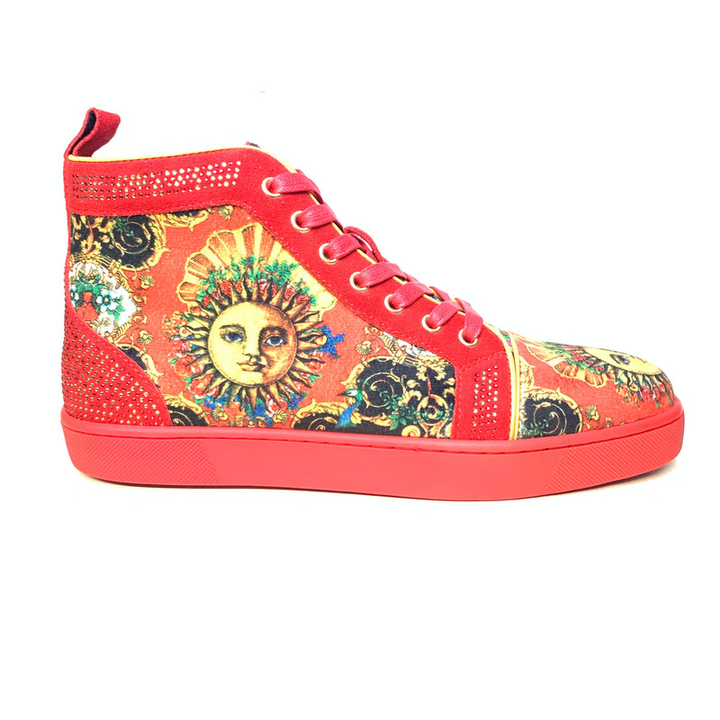 Barabas  Milan Red Sun Suede Crystal Sneakers - Dudes Boutique