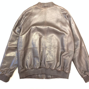 Kashani Chocolate Brown Naked Lambskin Bomber Jacket - Dudes Boutique