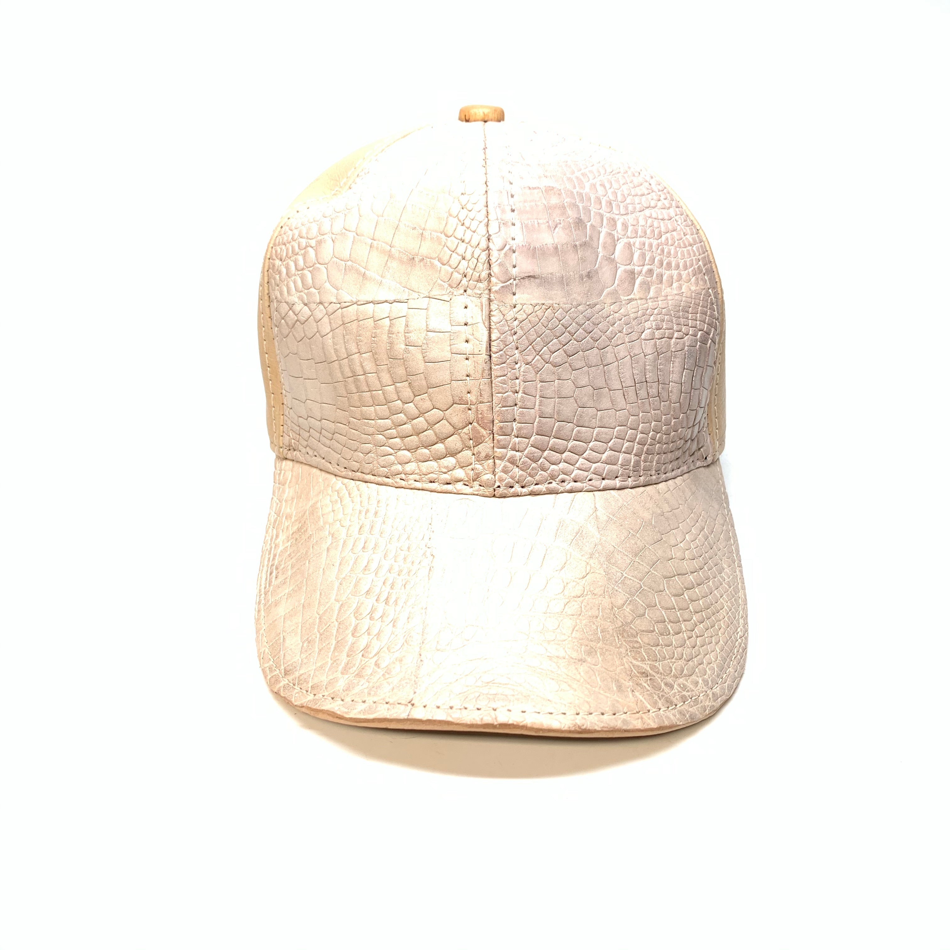 Kashani Dune Alligator & Ostrich Quill StrapBack Hat - Dudes Boutique