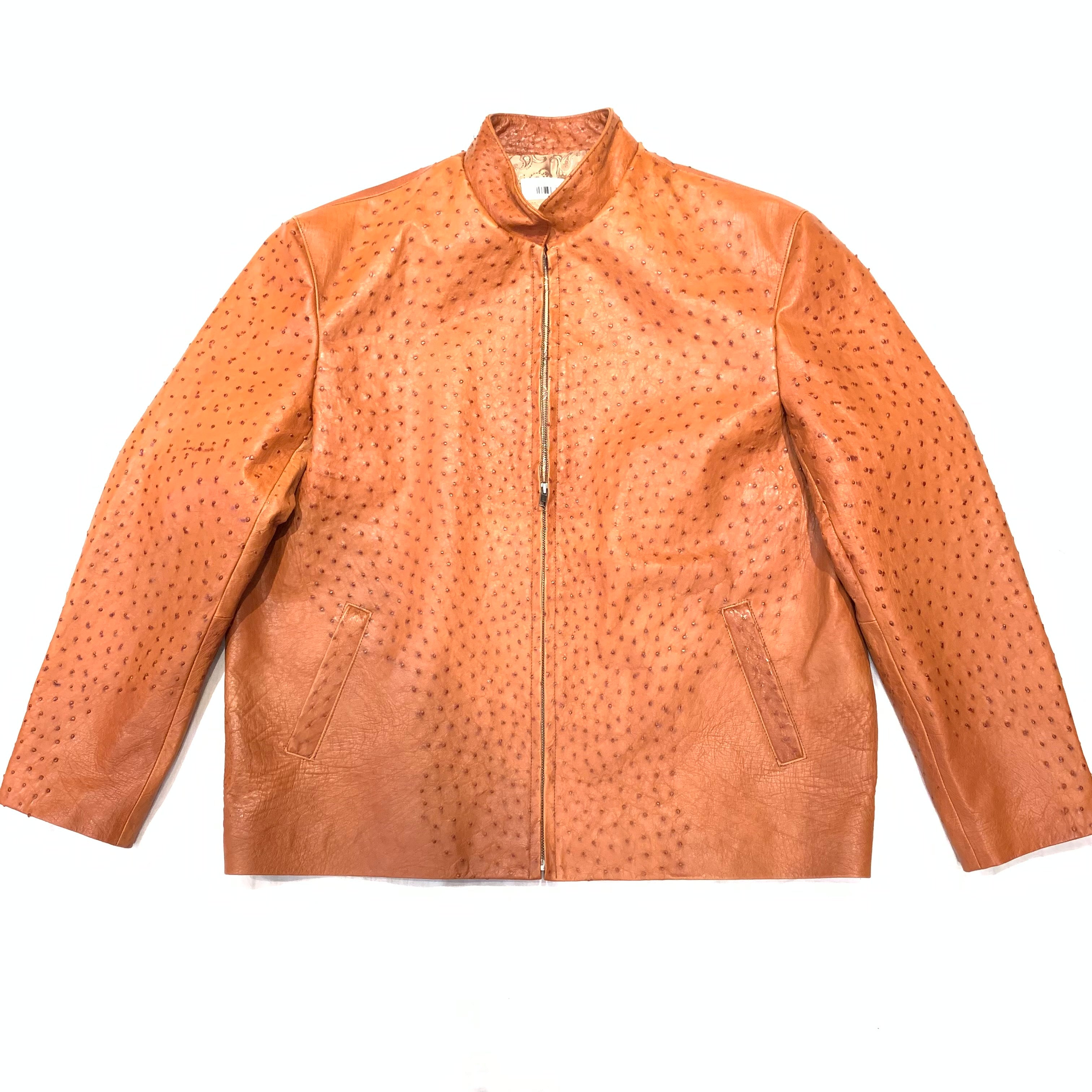 ROBERTO CAVALLI Men's cognac ostrich skin leather blazer jacket at 1stDibs  | ostrich blazer, ostrich skin jacket, ostrich jacket