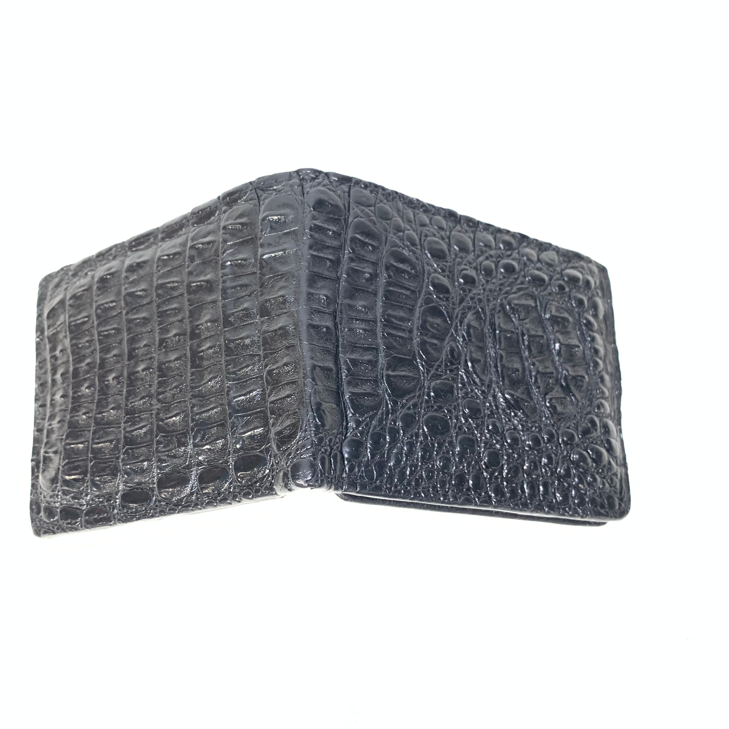 Black Crocodile Hornback Wallet - Dudes Boutique