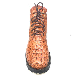 Safari Whisky Men's All-Over Horn-back Combat Boots - Dudes Boutique