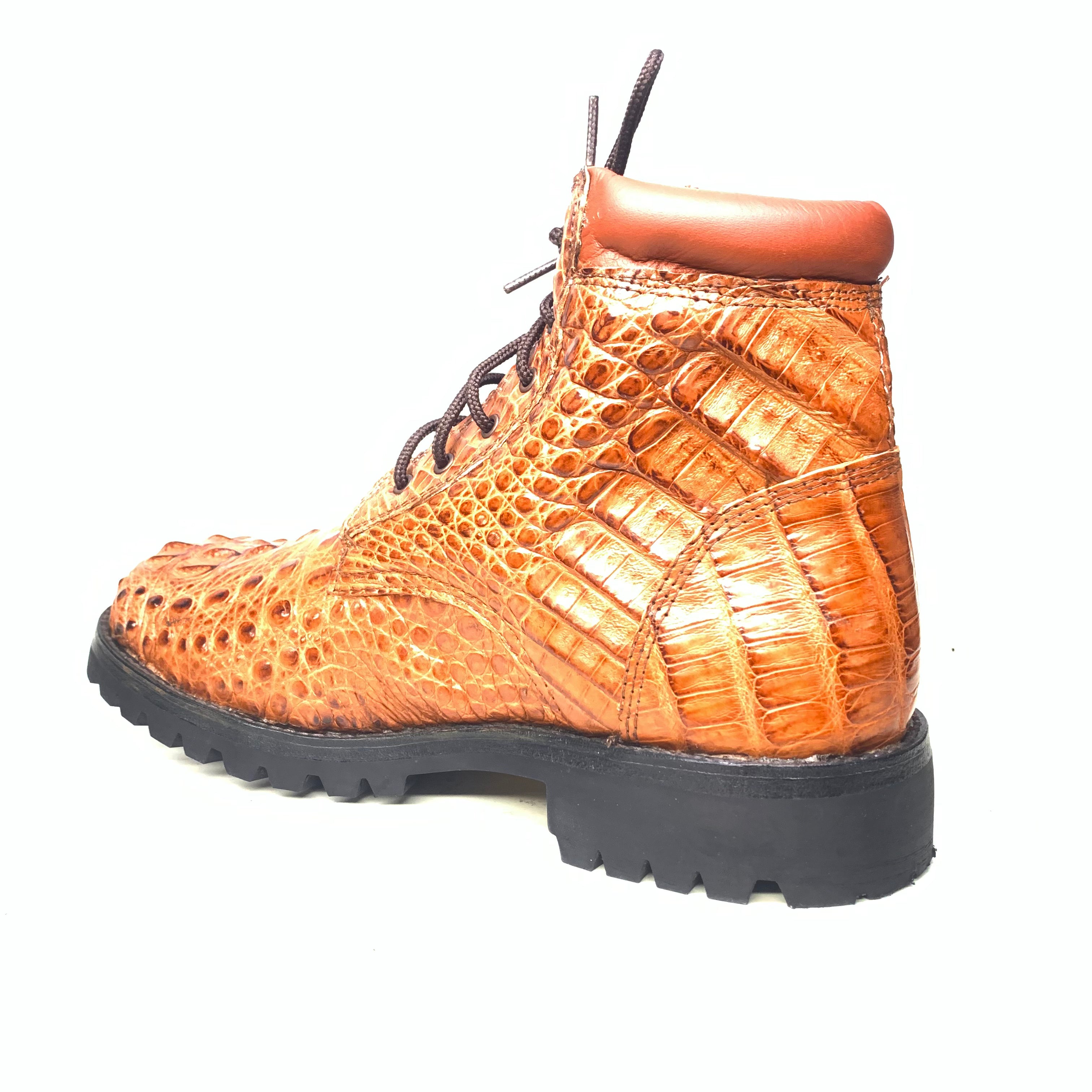 Safari Whisky Men's All-Over Horn-back Combat Boots - Dudes Boutique