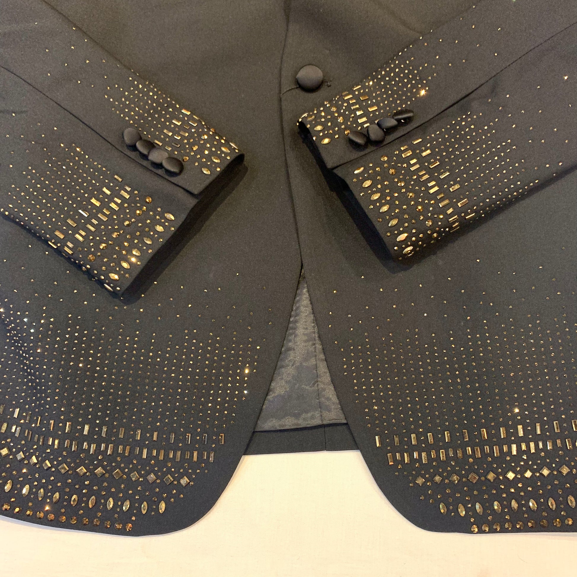 Barocco Men's Black Gold Crystal Blazer - Dudes Boutique
