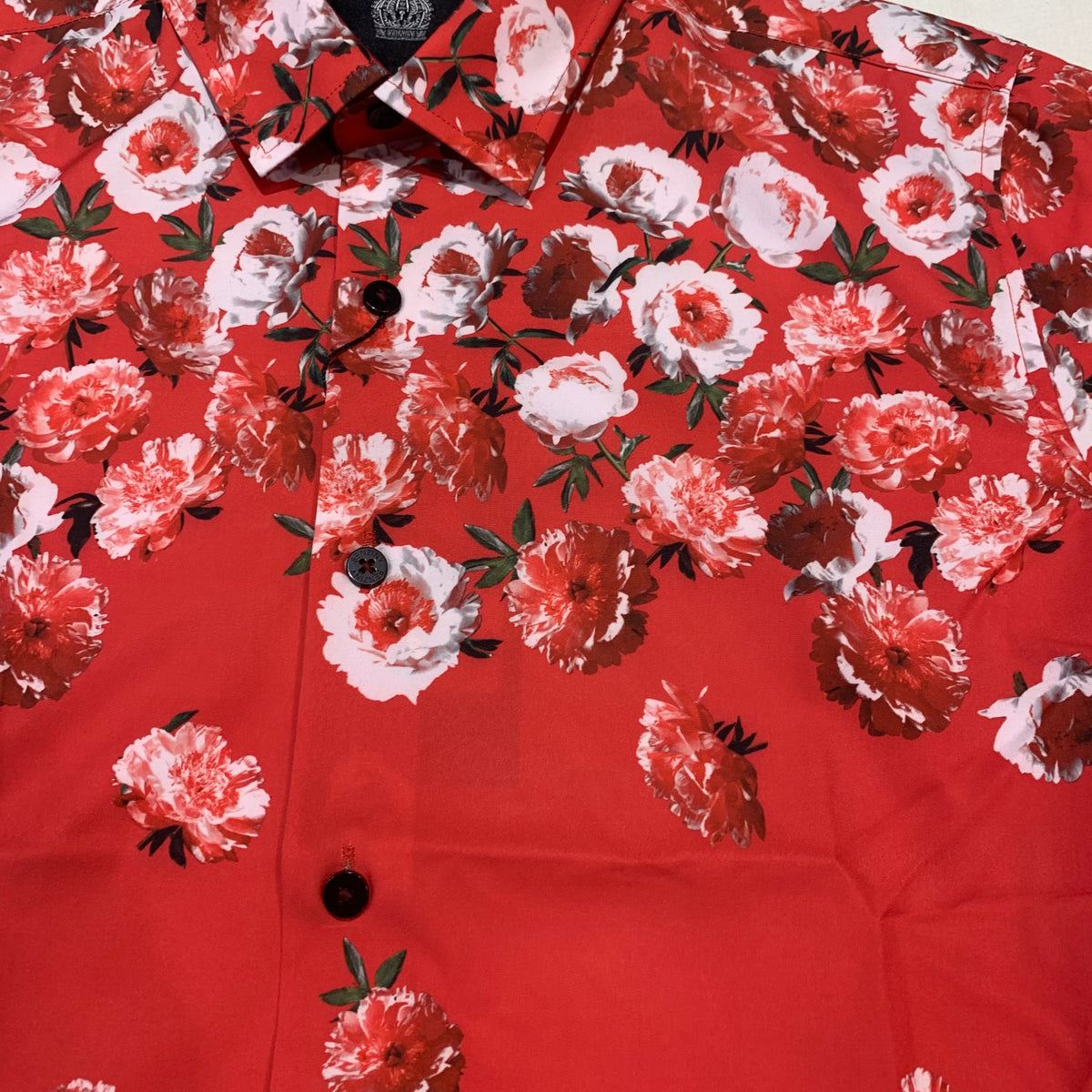 BENZINY Men's Red Rose Button Shirts - Dudes Boutique