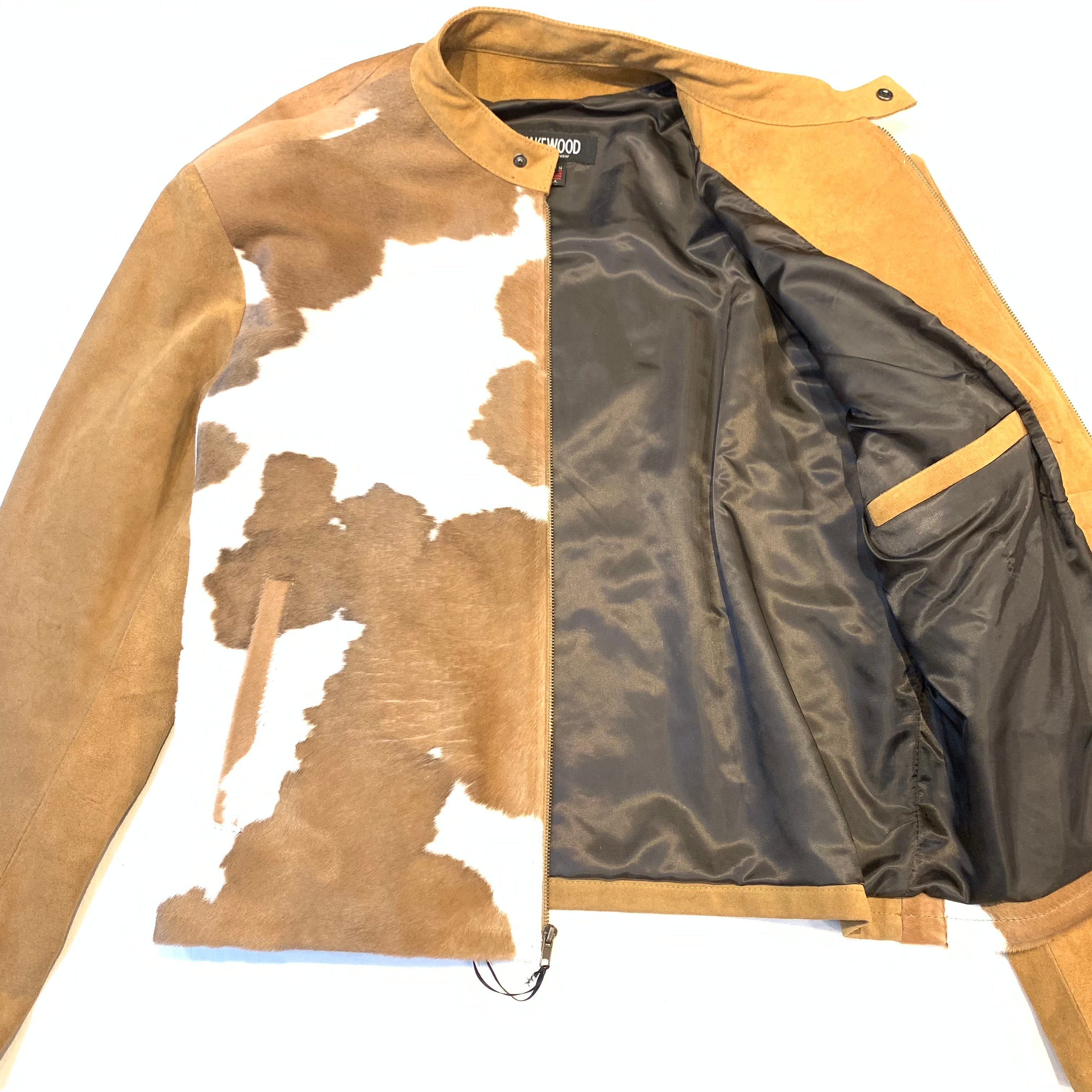 Kashani Tan Pony Hair Suede Bomber Jacket - Dudes Boutique