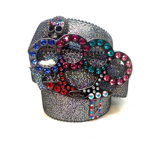 b.b. Simon Knuckle Pirate Multi Crystal Belt - Dudes Boutique