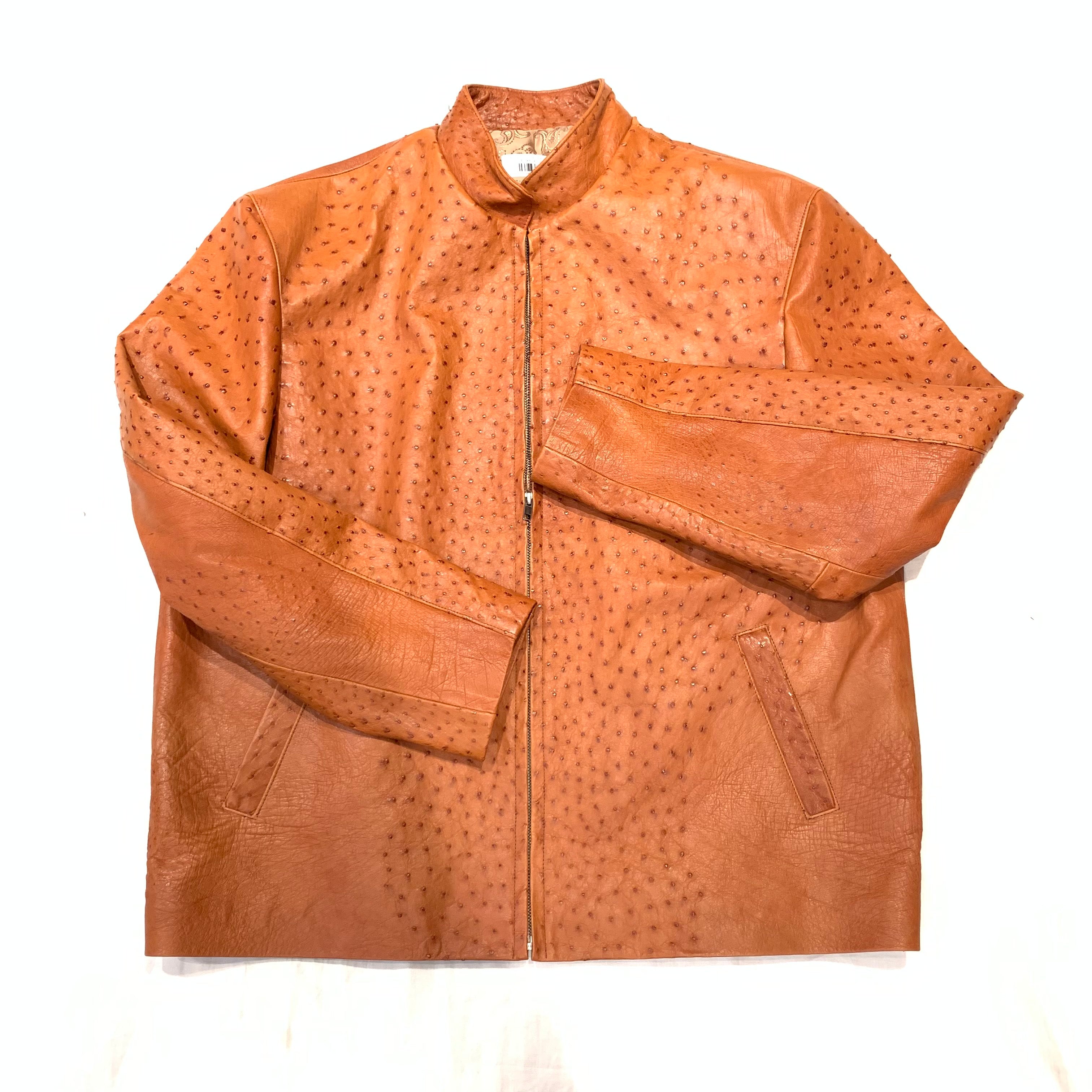 Cognac Ostrich Leather Jacket — Rodeo Durango Int'l