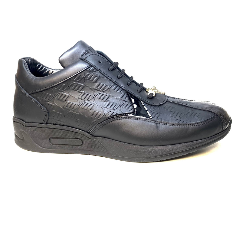 Mauri M770 Black Crocodile Nappa Leather Sneakers - Dudes Boutique