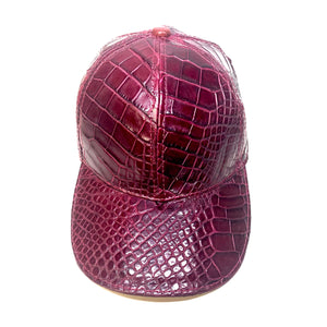 Kashani Soft All Over Alligator Strapback Hat / WINE - Dudes Boutique