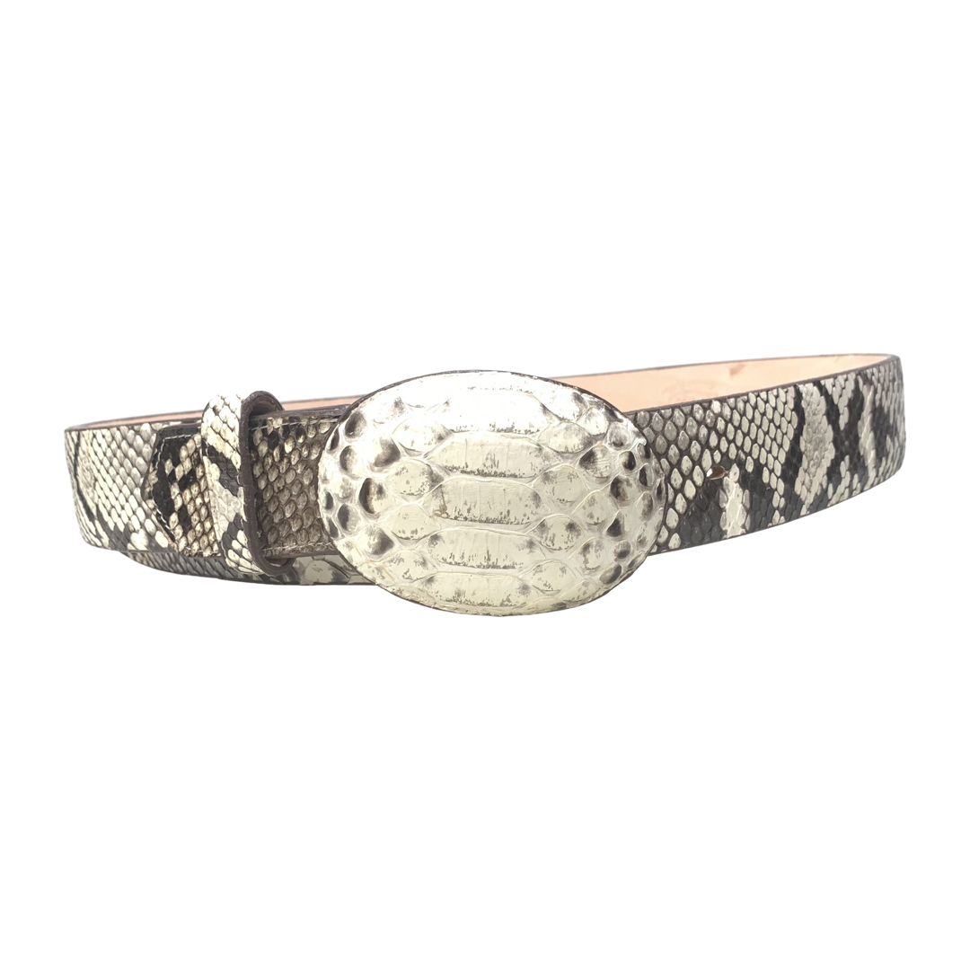 Wild West Boots Natural Python Belt - Dudes Boutique