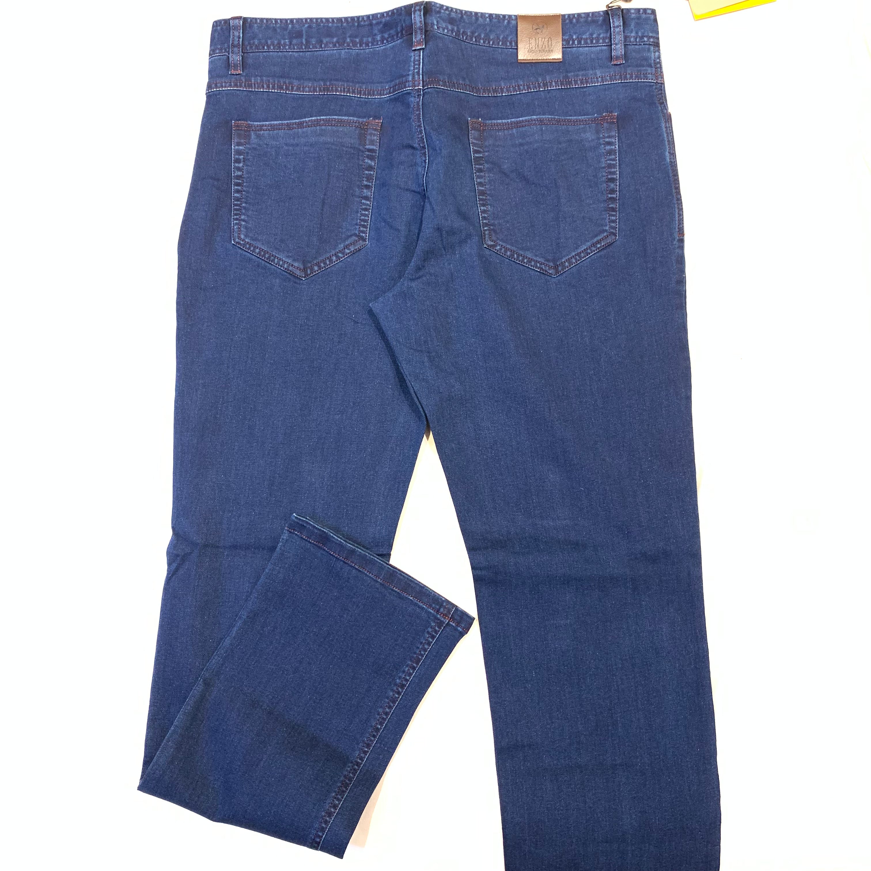 Enzo Alpha-326 Indigo Blue High-end Jeans - Dudes Boutique