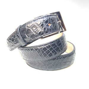 Kashani Black Alligator Body Belt - Dudes Boutique