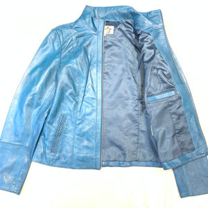 Scully Ladies Western Ocean Blue Lambskin Jacket - Dudes Boutique