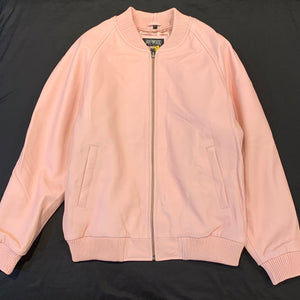 Kashani Men's Pink Salmon Lambskin Varsity Jacket - Dudes Boutique