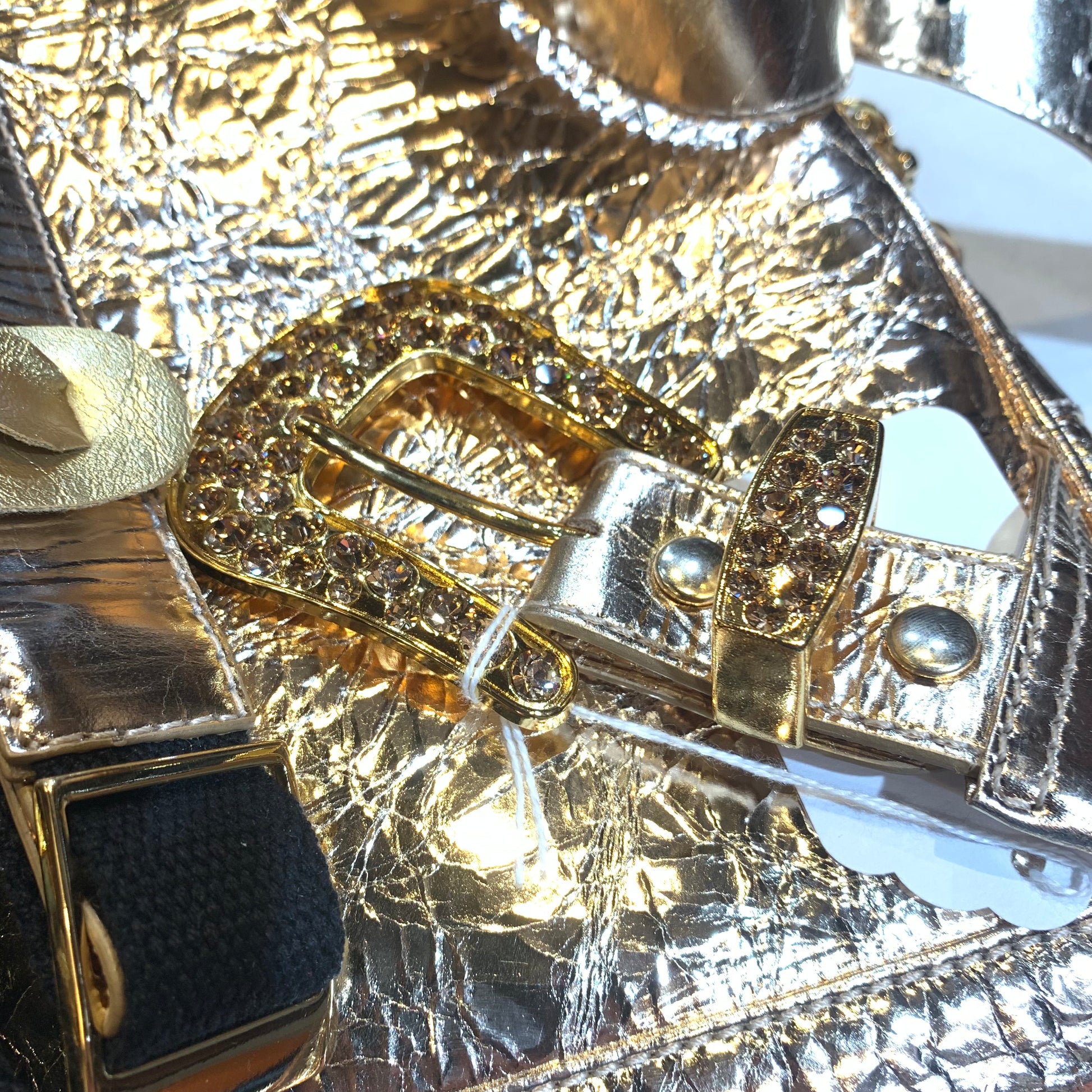 b.b. Simon Medium Metallic Backpack - Gold - Dudes Boutique