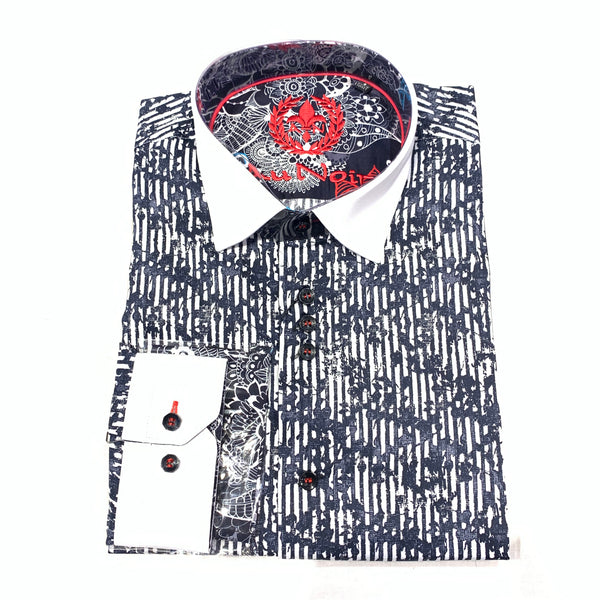 Au Noir Men's 'Casoria' Black Floral Button Up Shirt - Dudes Boutique