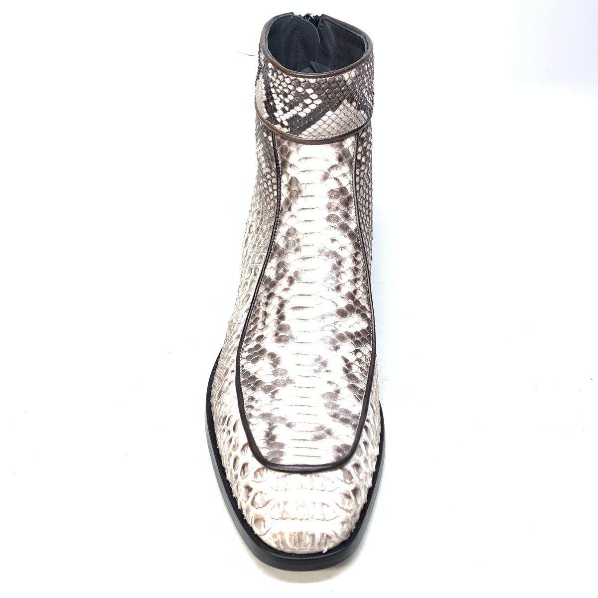 Jo Ghost Natural Python Zipper Ankle Boots - Dudes Boutique