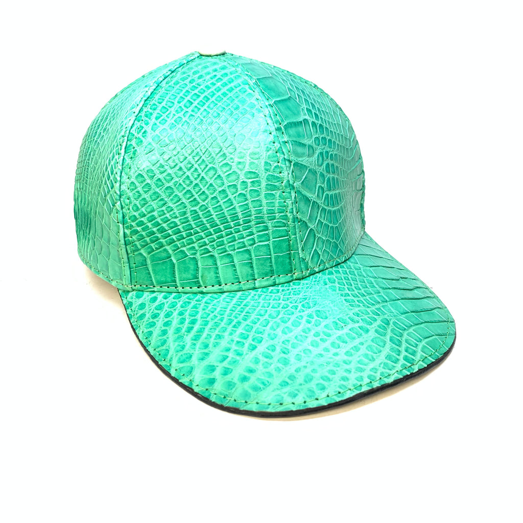 Kashani Mint Green All-Over Alligator StrapBack Hat - Dudes Boutique