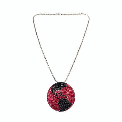 b.b. Simon Black & Red Globe Fully Loaded Crystal Necklace - Dudes Boutique