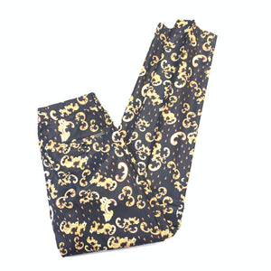 Barabas Black Gold Royal Print Dress Pants - Dudes Boutique