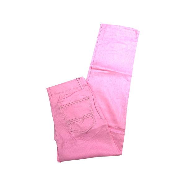 Prestige Pink Double Stitch Linen Pants - Dudes Boutique
