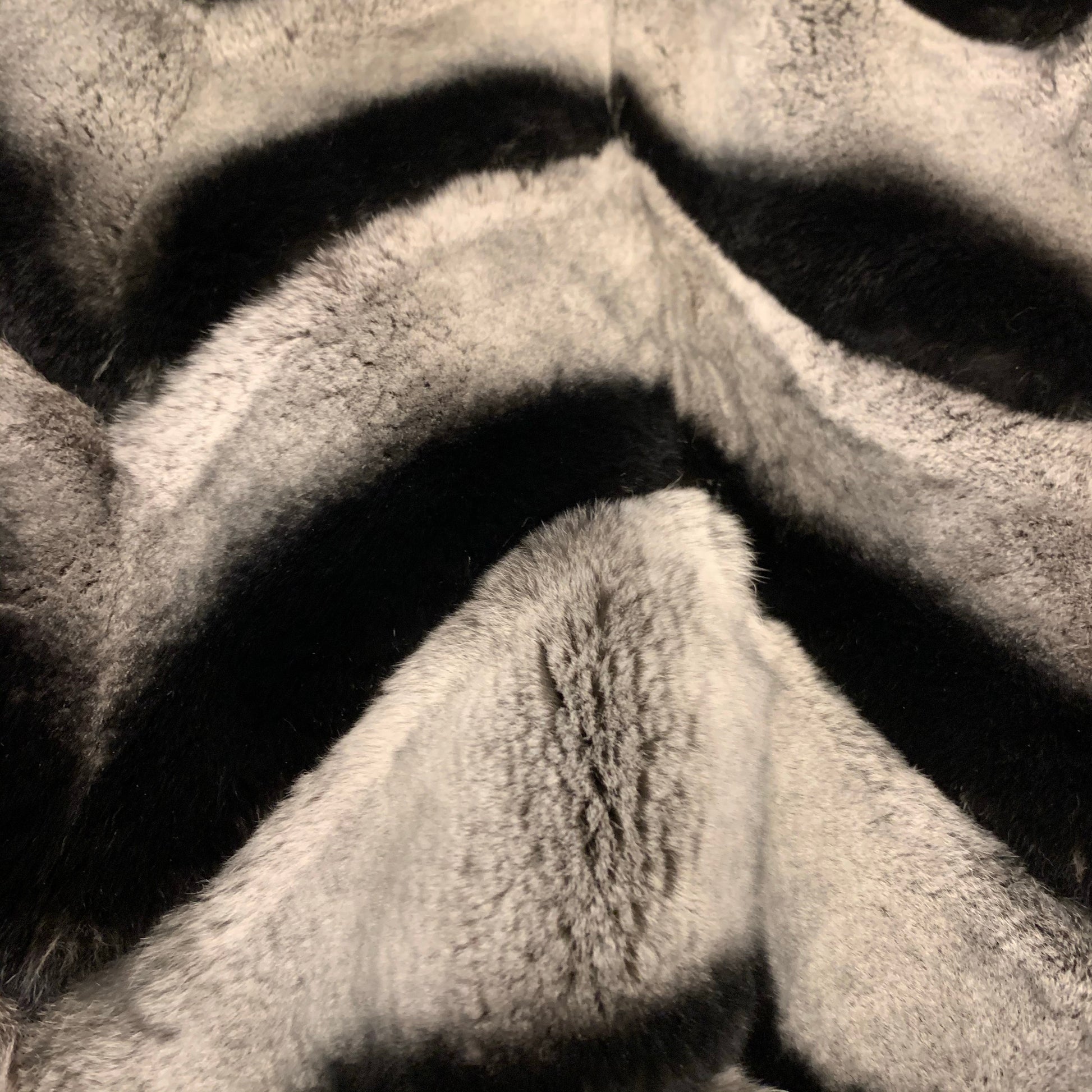 Volare Rex Rabbit Chinchilla Fur Trench Coat - Dudes Boutique