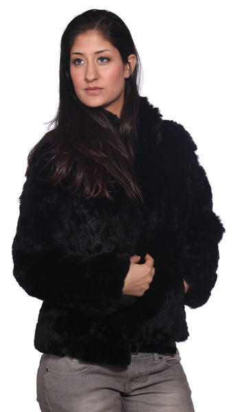 Wilda Leather Lyla Black Fox Fur Coat - Dudes Boutique