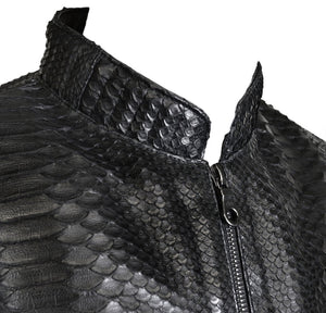 Kashani Baby Soft Python Skin Biker Jacket - Dudes Boutique