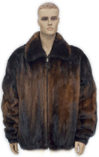 Men's Female Mink Fur Bomber Jacket