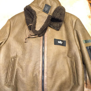 Kashani Shearling Army Green Bomber Jacket - Dudes Boutique