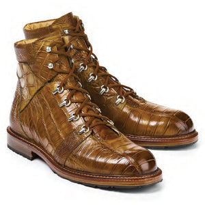 Mauri 4929 Cognac Path Finder Alligator/Ostrich Leg Boots - Dudes Boutique